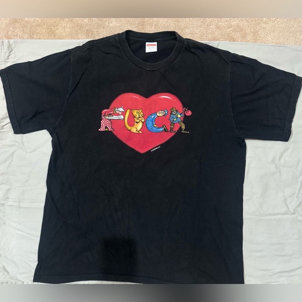 Supreme F**k Love T shirt. Size L